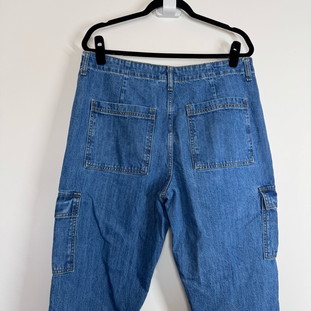Universal Thread Jeans Boyfriend Cargo High Rise Tapered Straight Leg - Picture 9 of 13